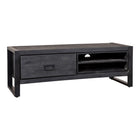 Mangohouten TV Meubel Kelvin 130 cm Zwart