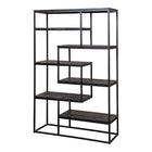 Mangohouten Vakkenkast Bowi 120 cm Zwart