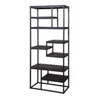 Mangohouten Vakkenkast Bowi 80 cm Zwart