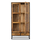 Mangohouten Vitrinekast Owen 95 cm