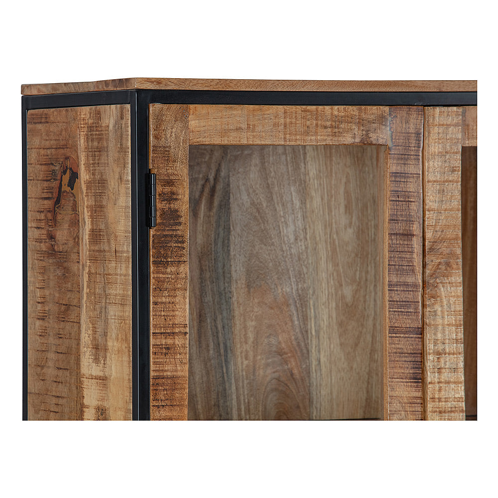 Mangohouten Vitrinekast Owen 95 cm