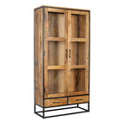 Mangohouten Vitrinekast Owen 95 cm