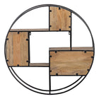 Mangohouten Wandrek Bowi Rond 60 cm