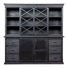 Mangohouten Buffetkast Milan 260 cm X Zwart