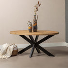 Mangohouten Eettafel Ovaal Oscar 180x100 cm (6cm)