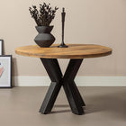 Mangohouten eettafel rond 