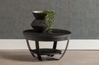 Mangohouten Salontafel Maeve Rond 65 cm Zwart