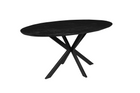 Mangohouten Eettafel Ovaal Julia 240x110 cm Zwart (2,5 cm)
