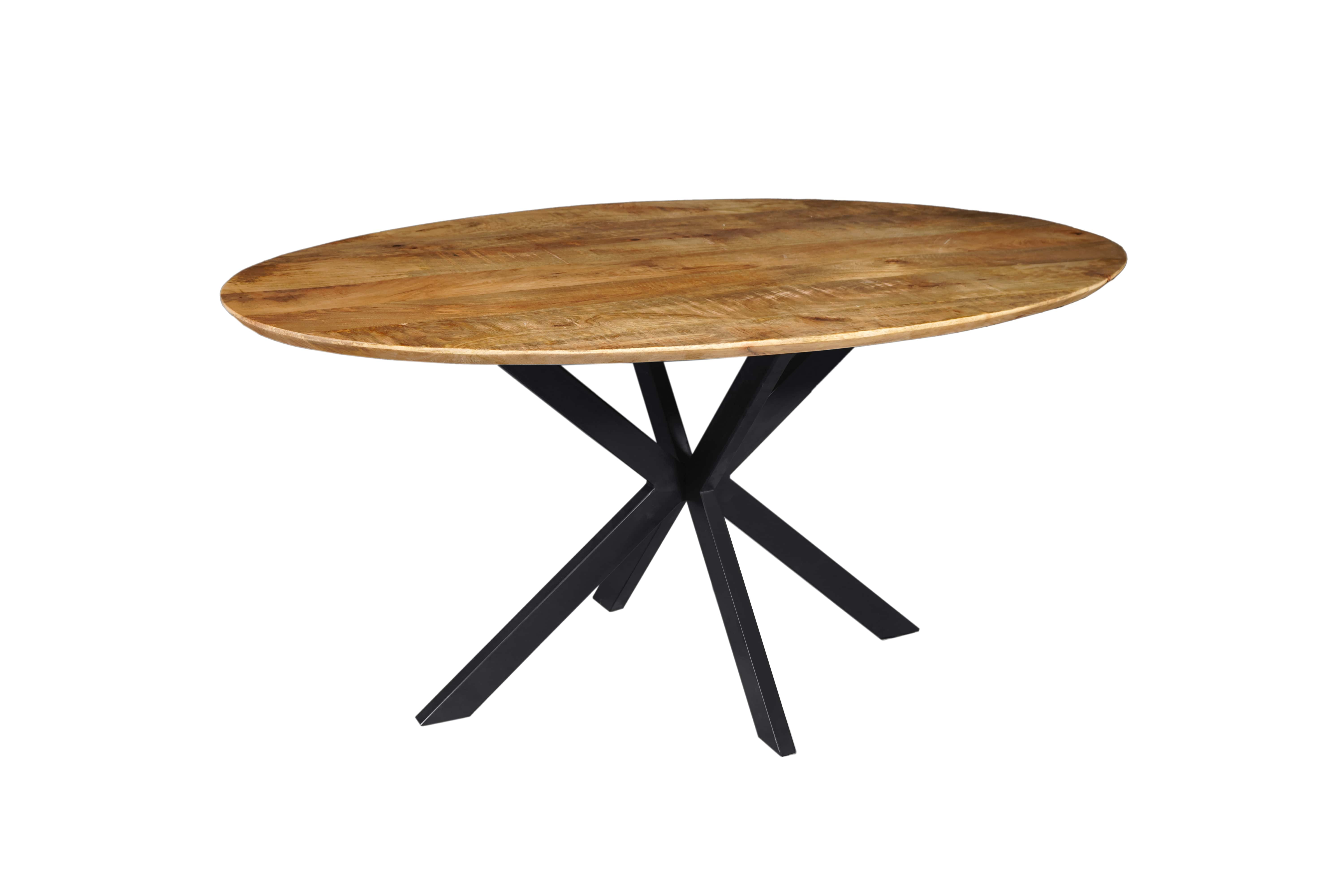 Mangohouten Eettafel Ovaal Julia 300x130 cm (2,5 cm)