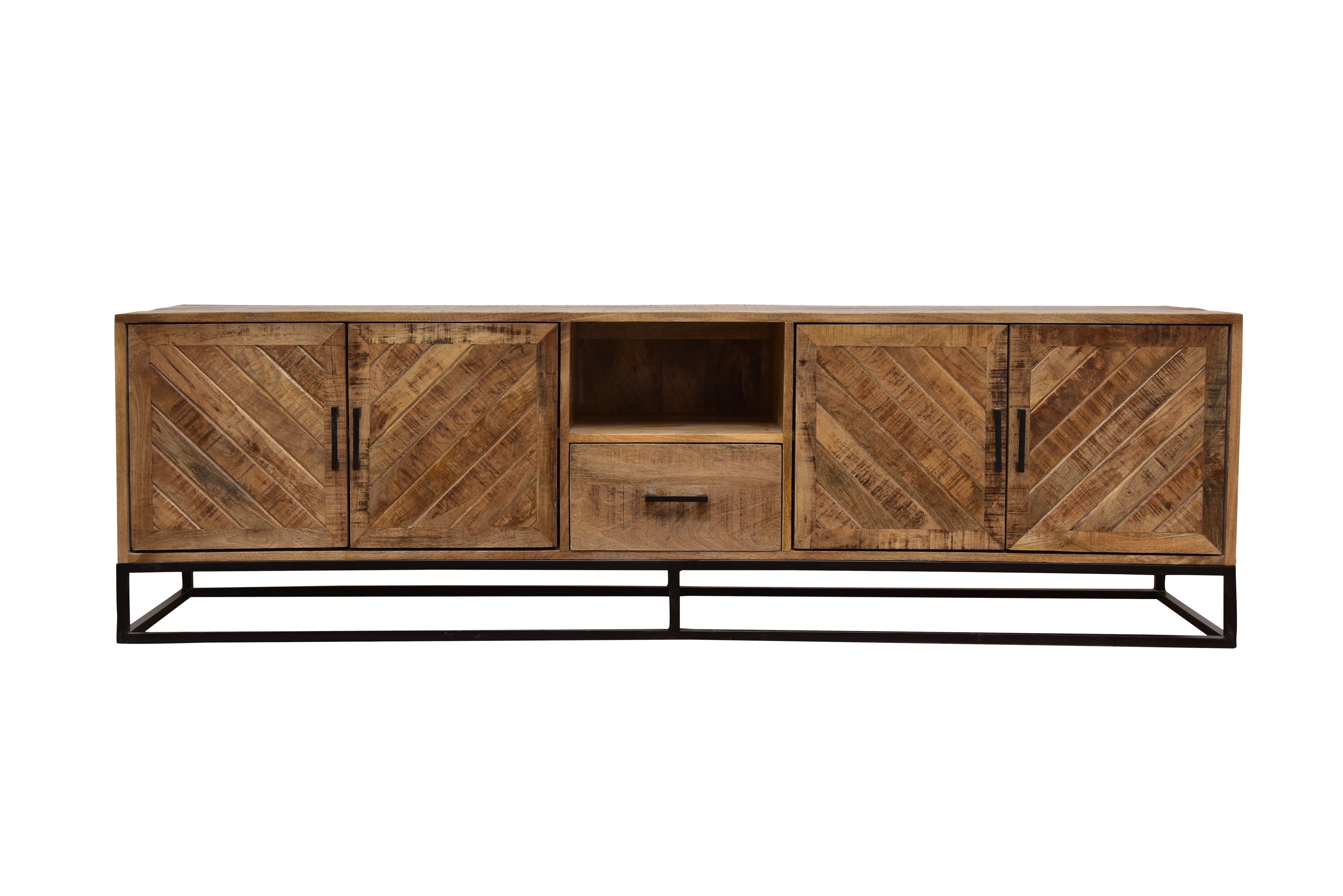 Mangohouten TV Meubel Sabia 200 cm met 1 lade