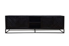 Mangohouten TV Meubel Sabia 200 cm Zwart