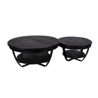 Mangohouten Salontafel Maeve Rond 65 cm Zwart