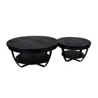 Mangohouten Salontafel Maeve Rond 65 cm Zwart