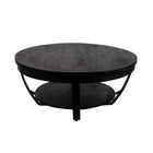 Mangohouten Salontafel Maeve Rond 65 cm Zwart