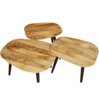Mangohouten Salontafels Luka - Set van 3