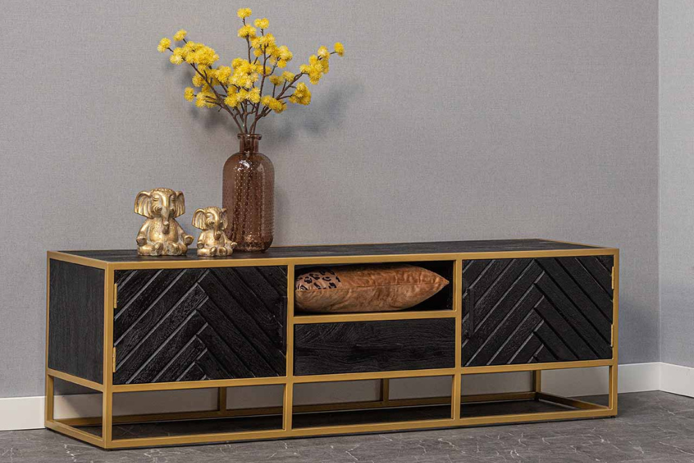 Mangohouten TV Meubel Fingula 165 cm