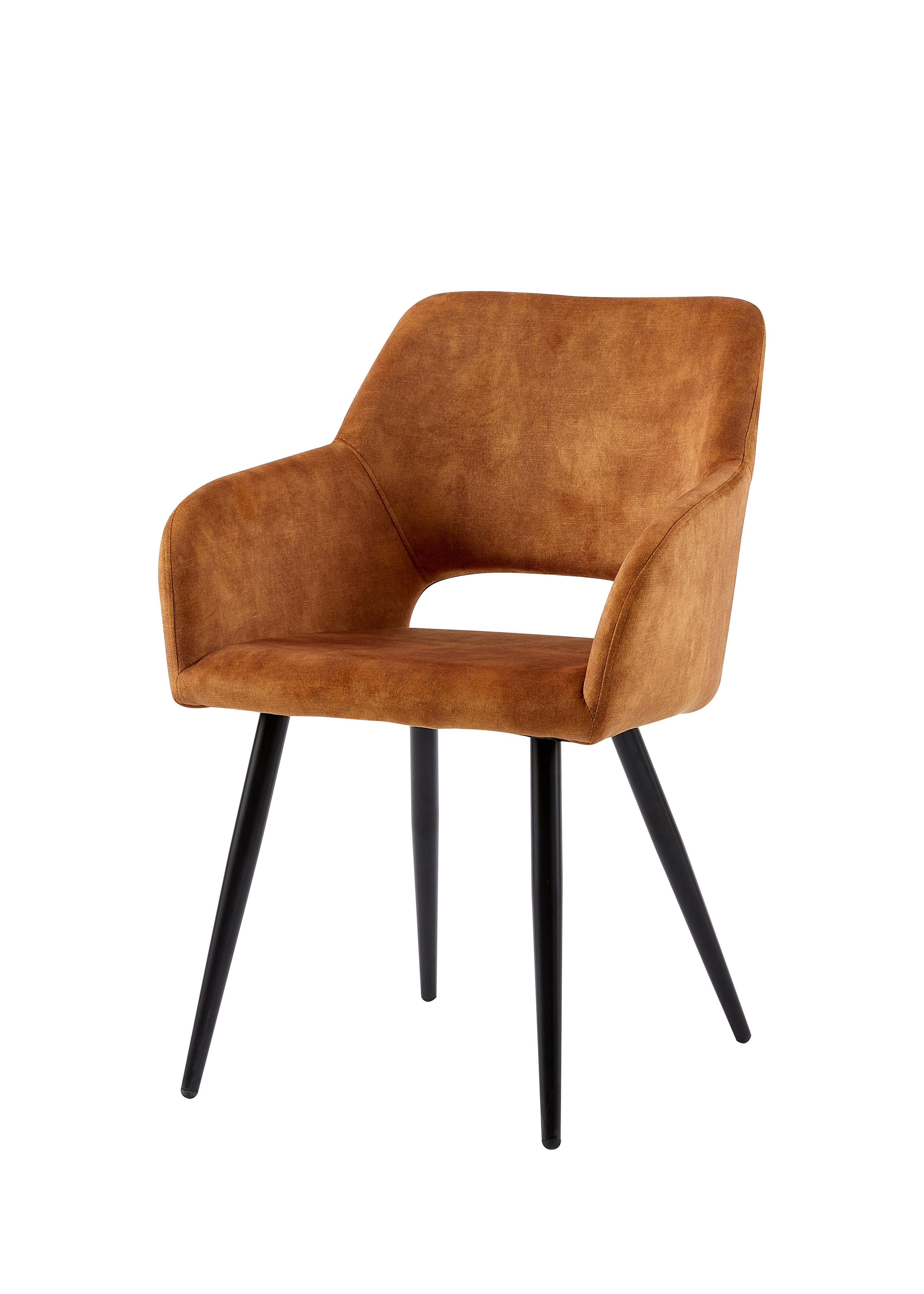 Eettafelstoel Oslo Cognac Fluweel