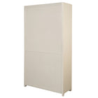 Mangohouten Wandkast Evan 120 cm Crème (5 open vakken, 2 deuren)
