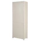 Mangohouten Wandkast Evan 80 cm Crème (4 open vakken, 2 deuren)