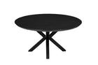 Mangohouten salontafel rond - zwart