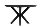 Mangohouten salontafel rond - zwart