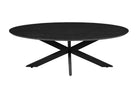 Zwarte ronde eettafel 