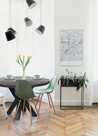 Mangohouten Eettafel Rond Tara 160 cm Zwart (5cm)