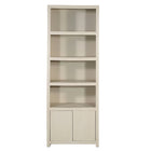 Mangohouten Wandkast Evan 80 cm Crème (4 open vakken, 2 deuren)